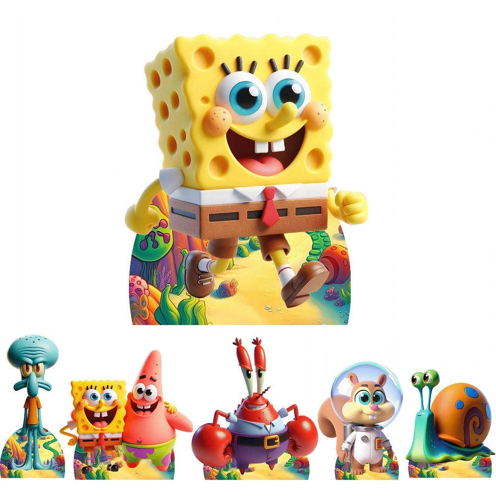 KIT DISPLAY BOB ESPONJA -MDF-IA- FESTA E DECORAÇÃO