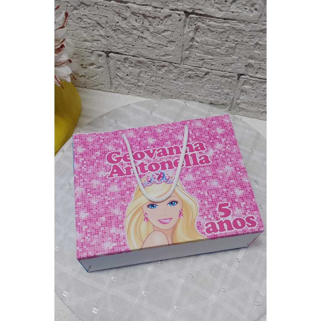 Sacolinha Surpresa Barbie Pegue e Monte/Sacola Lembrancinha Aniversário Barbie