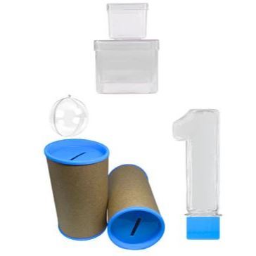 Kit festa 15 Cofrinhos Caixinhas acrilicas duplas 15 5x5 e10 6x6 15 Tubetes nº1 e 15 esfera acrilica