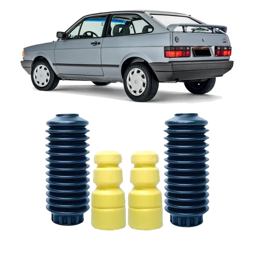 Kit Batente Coifa Suspensão Amortecedor Traseiro Vw Gol Quadrado 1.6 / 1.8 1983 Até 1994