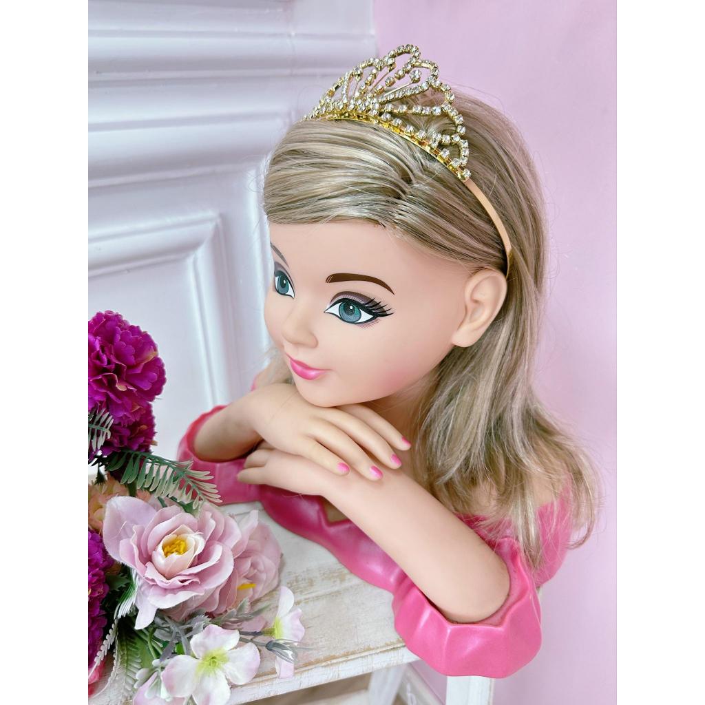 Coroa Infantil Realeza Pétalas Com Strass Super Luxo