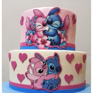 Bolo Fake 2 Andares sttich angel Amor e doura pra sua festa em Oferta na Shopee