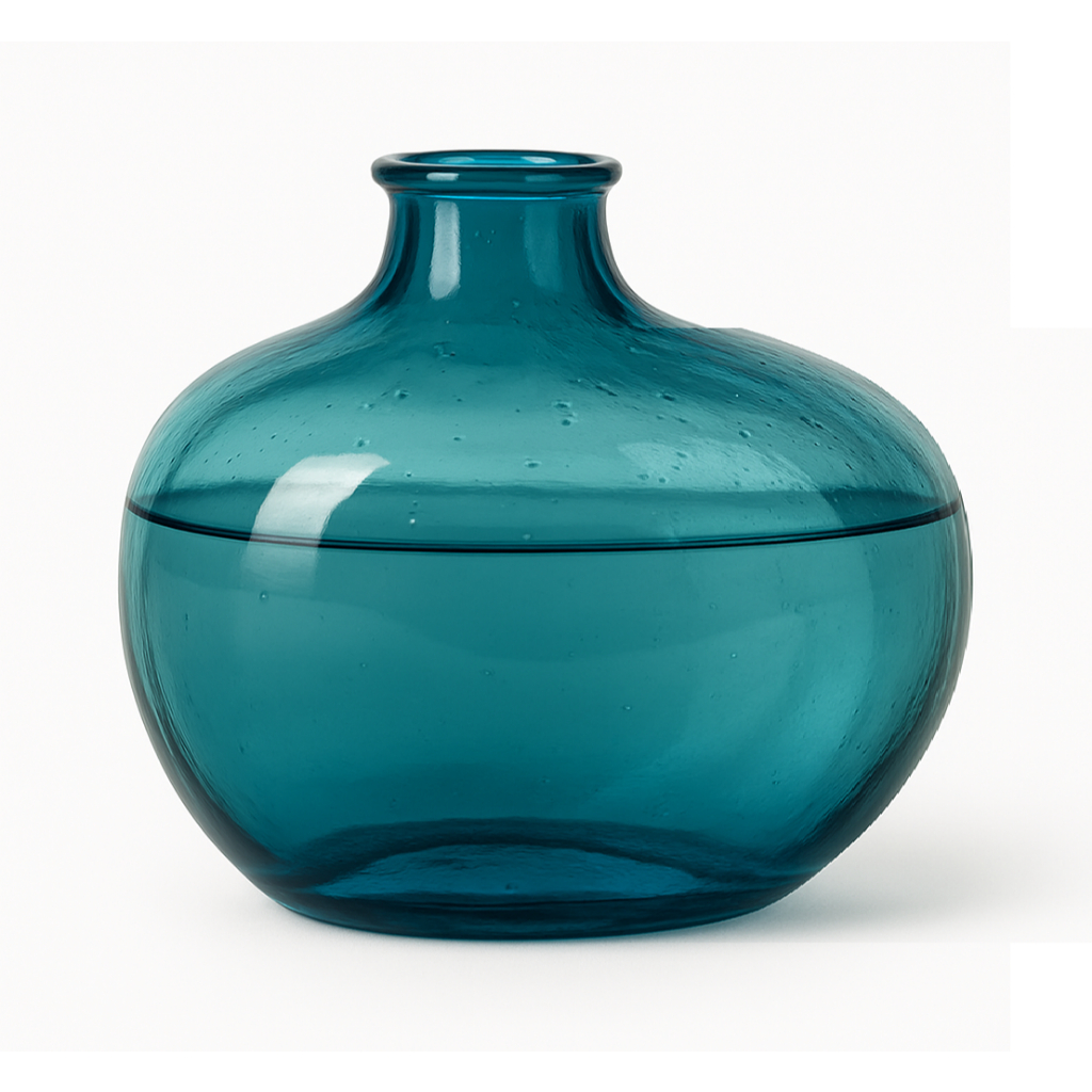 Mini Vaso de Vidro Decorativo 10cm Irregular Sortido Cor Mesa Sala