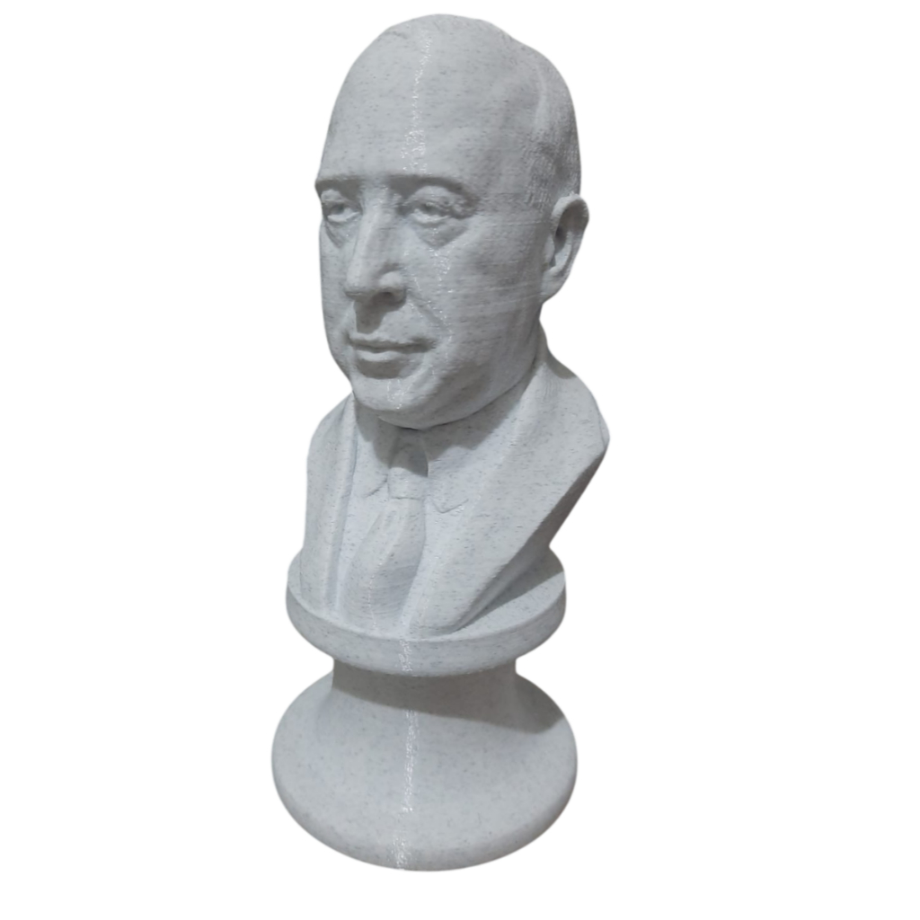 Escultura Busto C. S. Lewis - Escritor Irlandês - Impressão 3D