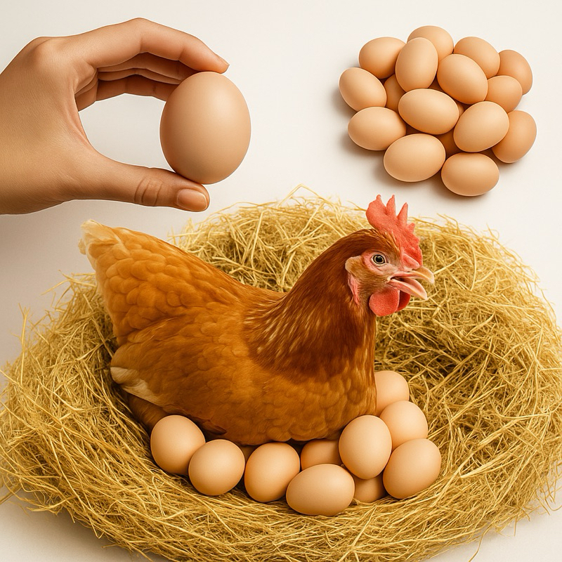 Ovo Caipira Falso de Plástico Galinha Indez