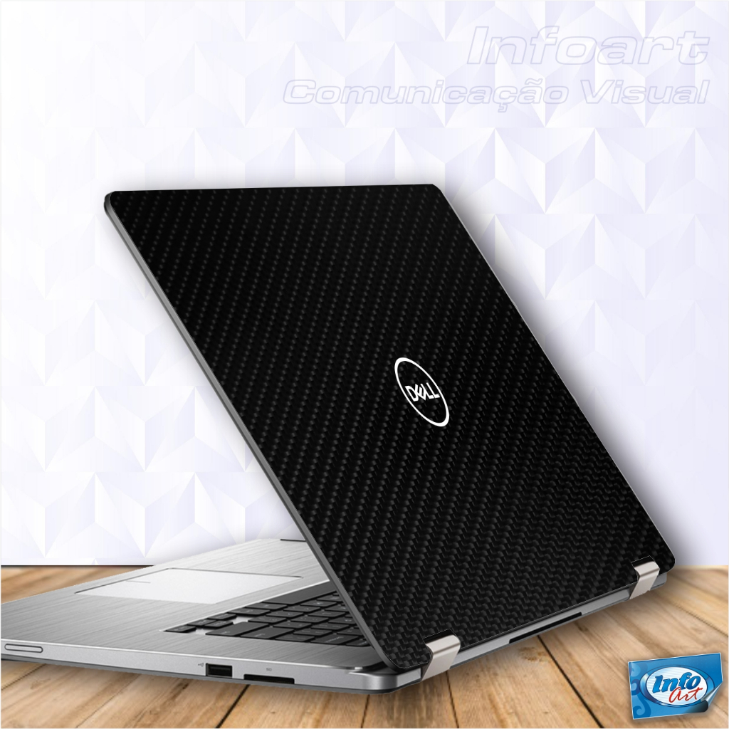 Adesivo Película Skin Proteção para Notebook DELL Inspiron 15R N5010 15,6" - Tampa + Logo