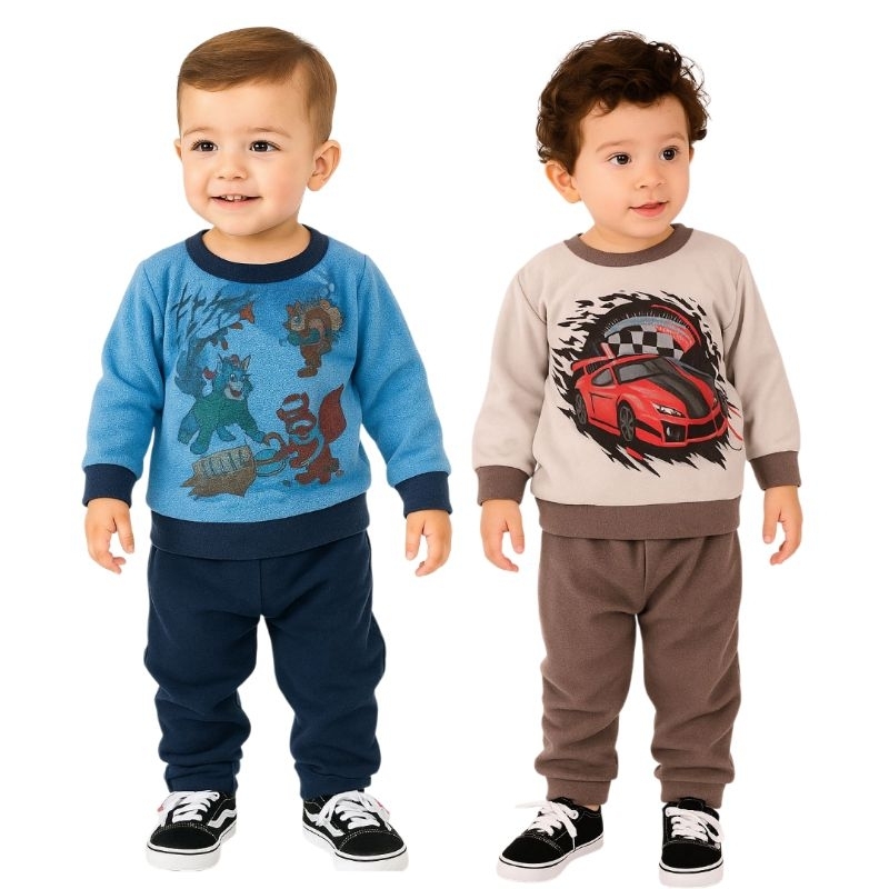 conjunto infantil inverno masculino conjunto de moletom infantil agasalho de frio masculino