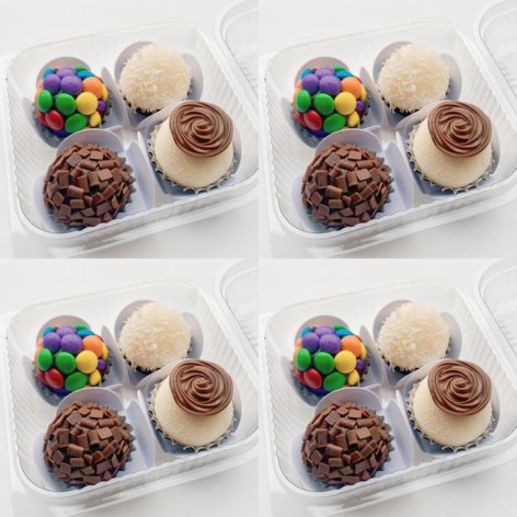 50 ~ 200 Unidades de  Embalagens Quadradas Para Brigadeiro Gourmet Docinhos Morango do Amor Bolo de Colher Doce em Oferta na Shopee