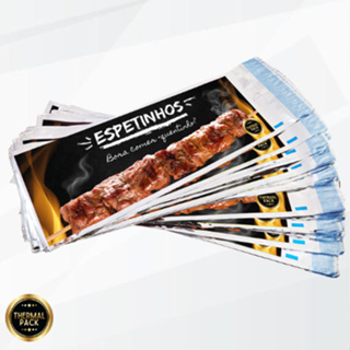 Embalagens/saquinho Termico Para Delivery De Espetinhos Pacotes Com 1.000 Un PRETO. em Oferta na Shopee
