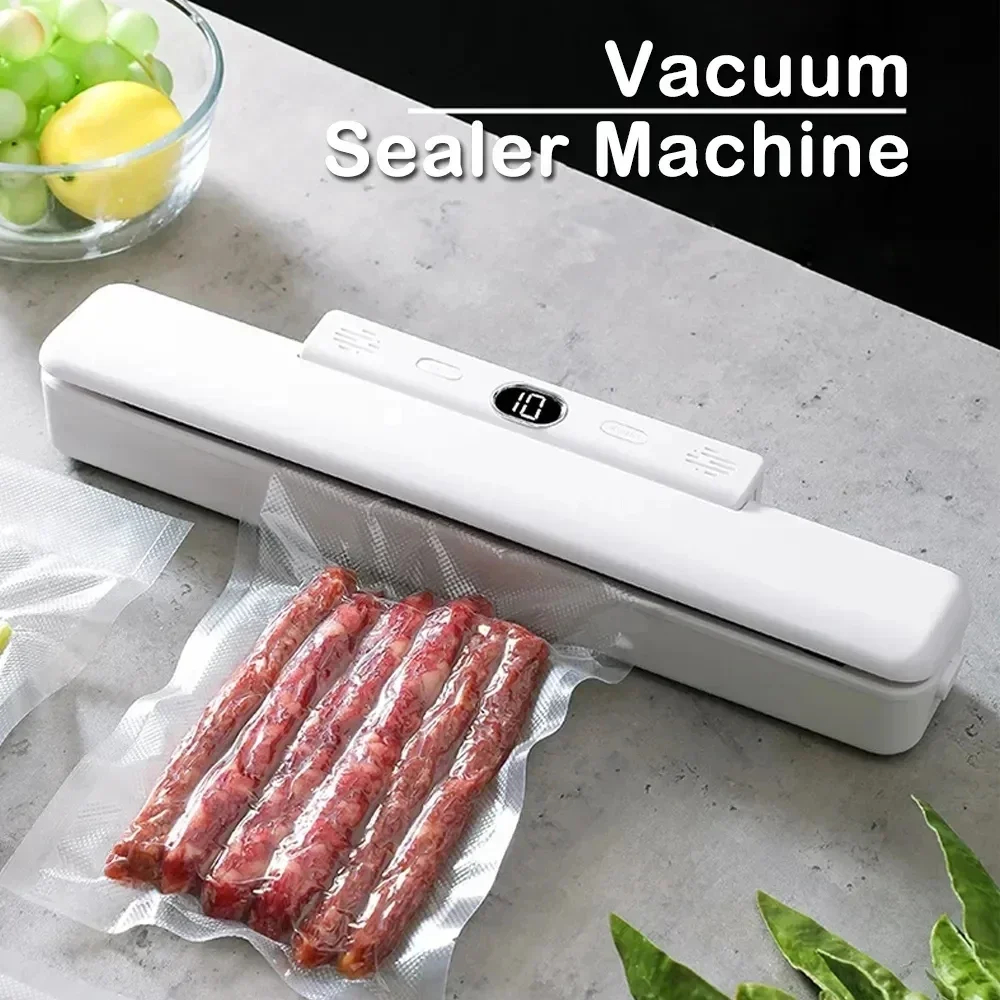 Máquina de embalagem , mãos livres, seladora a vácuo de alimentos, automática, doméstica, máquina de selagem a vácuo de em Oferta na Shopee