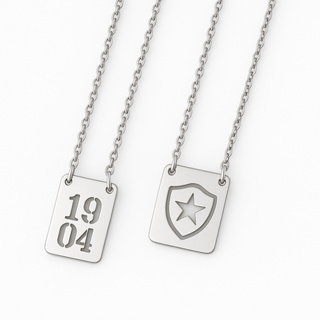 Cordão Escapulário 60cm Unissex Prata Time Botafogo Aço Inox Antialérgico em Oferta na Shopee