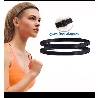 Kit 4 Tiaras Elásticas unissex Reguláveis|Tiara Fitness Esportiva Academia