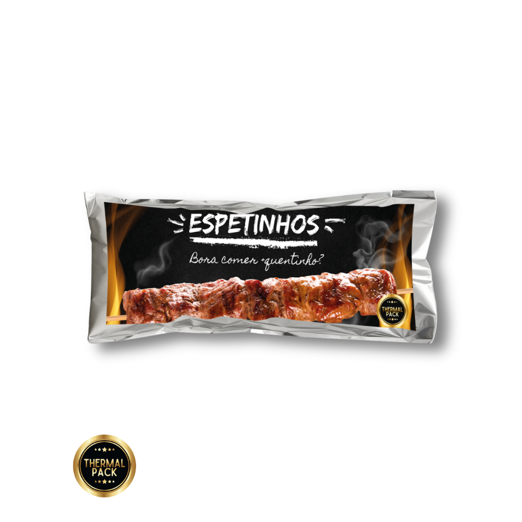 Embalagens/ saquinho/ saco térmicos Para Delivery De Espetinhos/ churrasquinho/ churrasco 1000 Unidades. PRETO