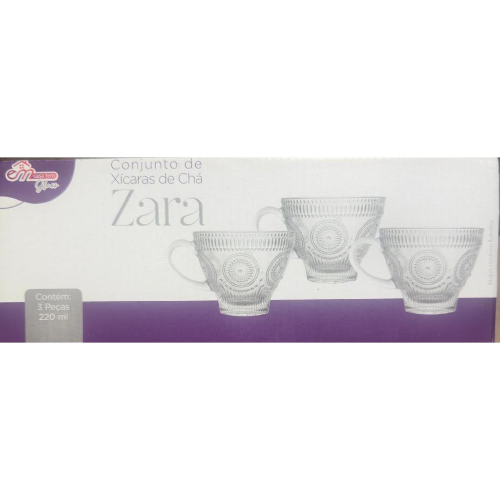 Jogo Xícaras Café Chá Sem Pires 220ml 6 Peças Vidro Transparente Resistente Mesa Egito Zaraa