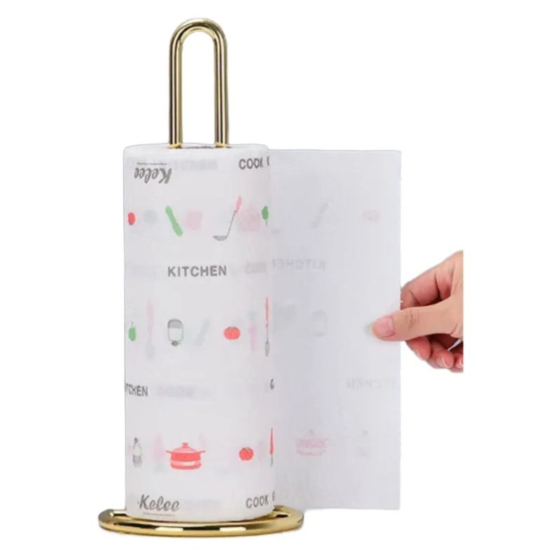 Suporte Papel Toalha Aço Inox Dourado 31cm