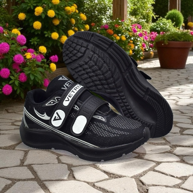 TÊNIS PRETO COM VELCRO INFANTIL PARA ESCOLA MENINO MENINA REF.20 em Oferta na Shopee