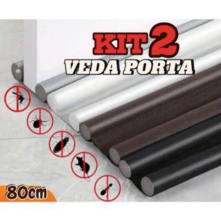 Kit 2 Veda Porta Impermeavel Proteçao Dupla Ajuste 80cm Protetor de Porta em Oferta na Shopee