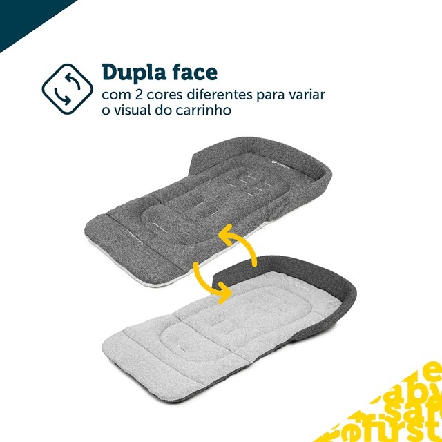 Almofada para Carrinhos Safety 1st SafeComfort tamanho Universal cor Dark Melange & Light Melange