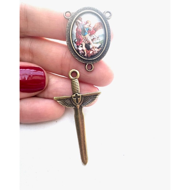 5 KIT de São Miguel - Espada + Entremeio - Kit Quaresma São Miguel cod270 em Oferta na Shopee