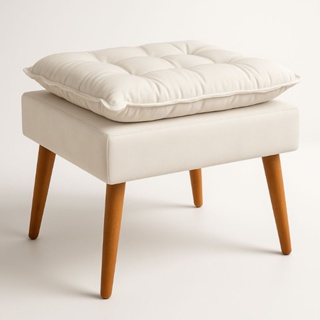 Puff Luxo Banqueta Decorativo Mpalla Pés Palito Sala de Estar Recepção em Oferta na Shopee