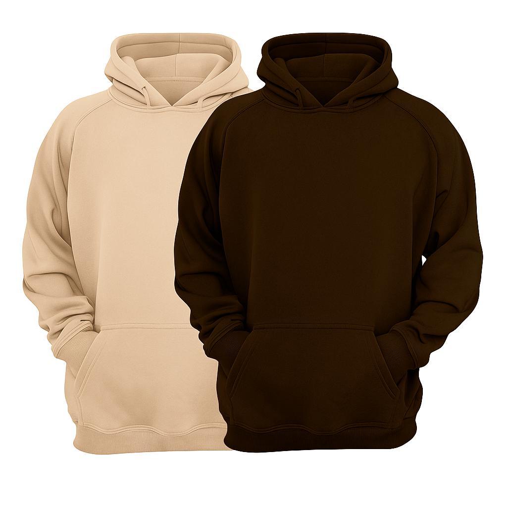 Kit 2 Blusas De Frio Moletom Canguru Com Capuz Liso Masculino e Feminino Com bolso Promoção