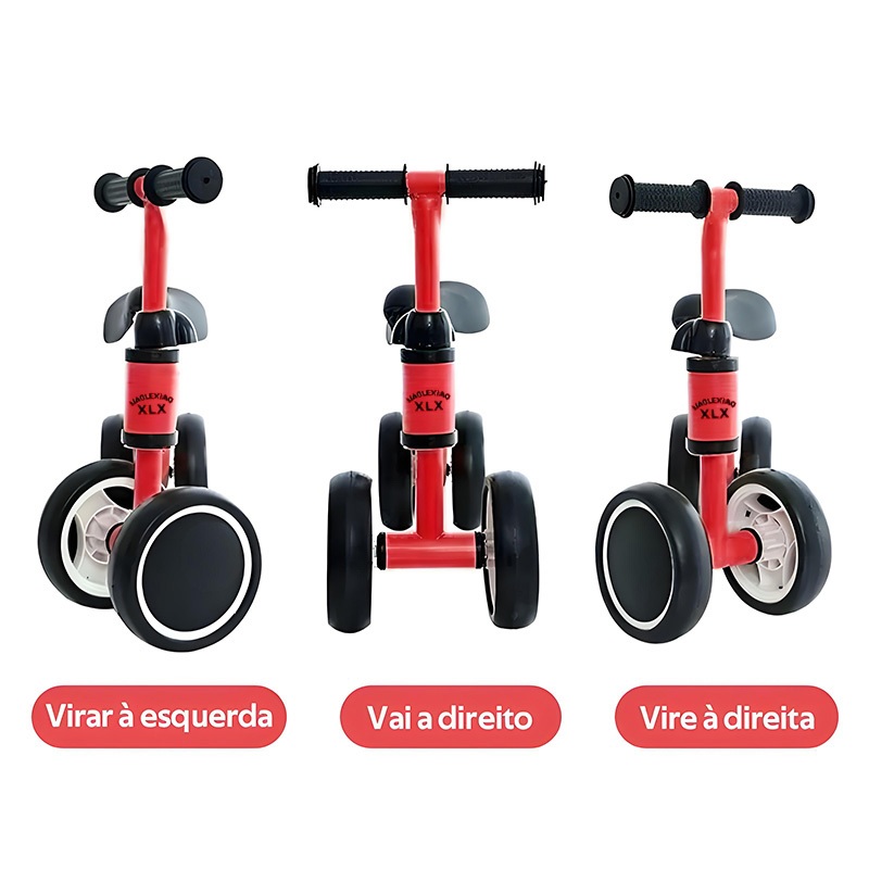 Crianças bicicleta de quatro rodas com cintura leve para pessoas 1-6 anos de idade-P14