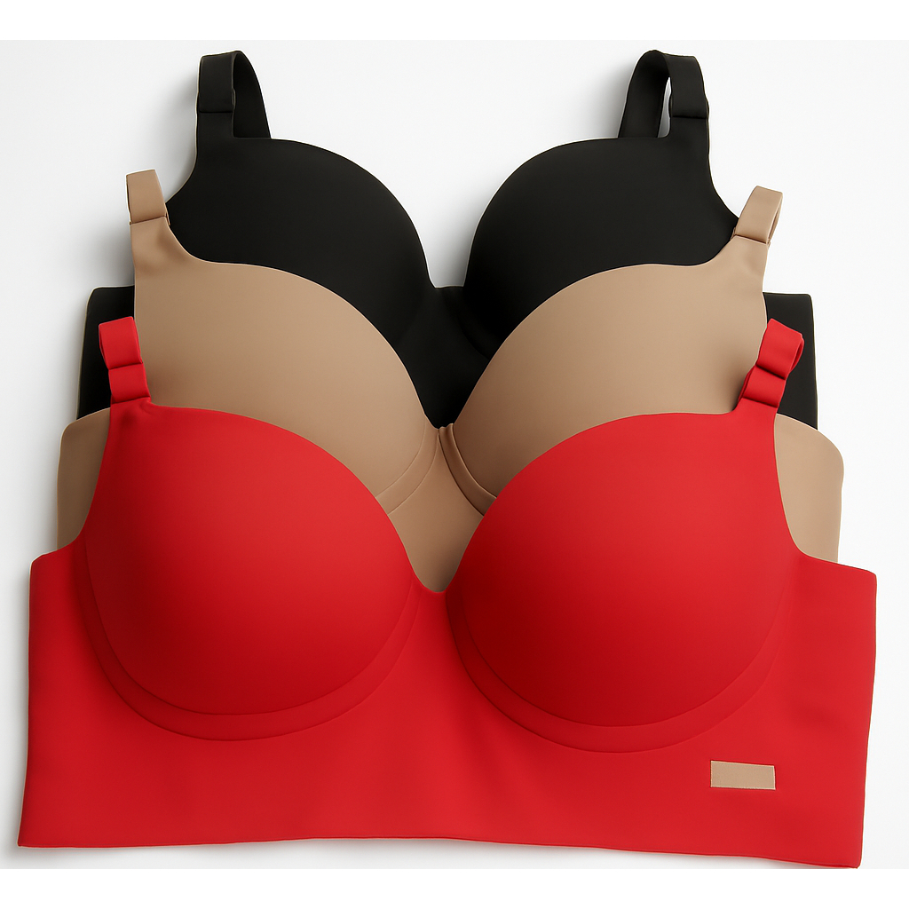 kit c/3 Sutiã Básico Reforçado de Microfibra Com Bojo do P ao GG PROMOÇÃO