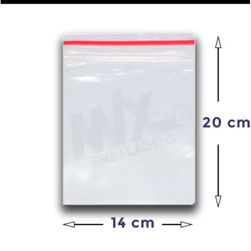 Saco Transparente Com 500 / Unidades Tamanho 14x20 Fecho ZIP Hermético Abre e Fecha Para Colocar Objetos.