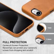 Capa em Couro Magsafe Apple iPhone 16e Tela 6.1 com Carregador Magnético de Indução Case Capinha