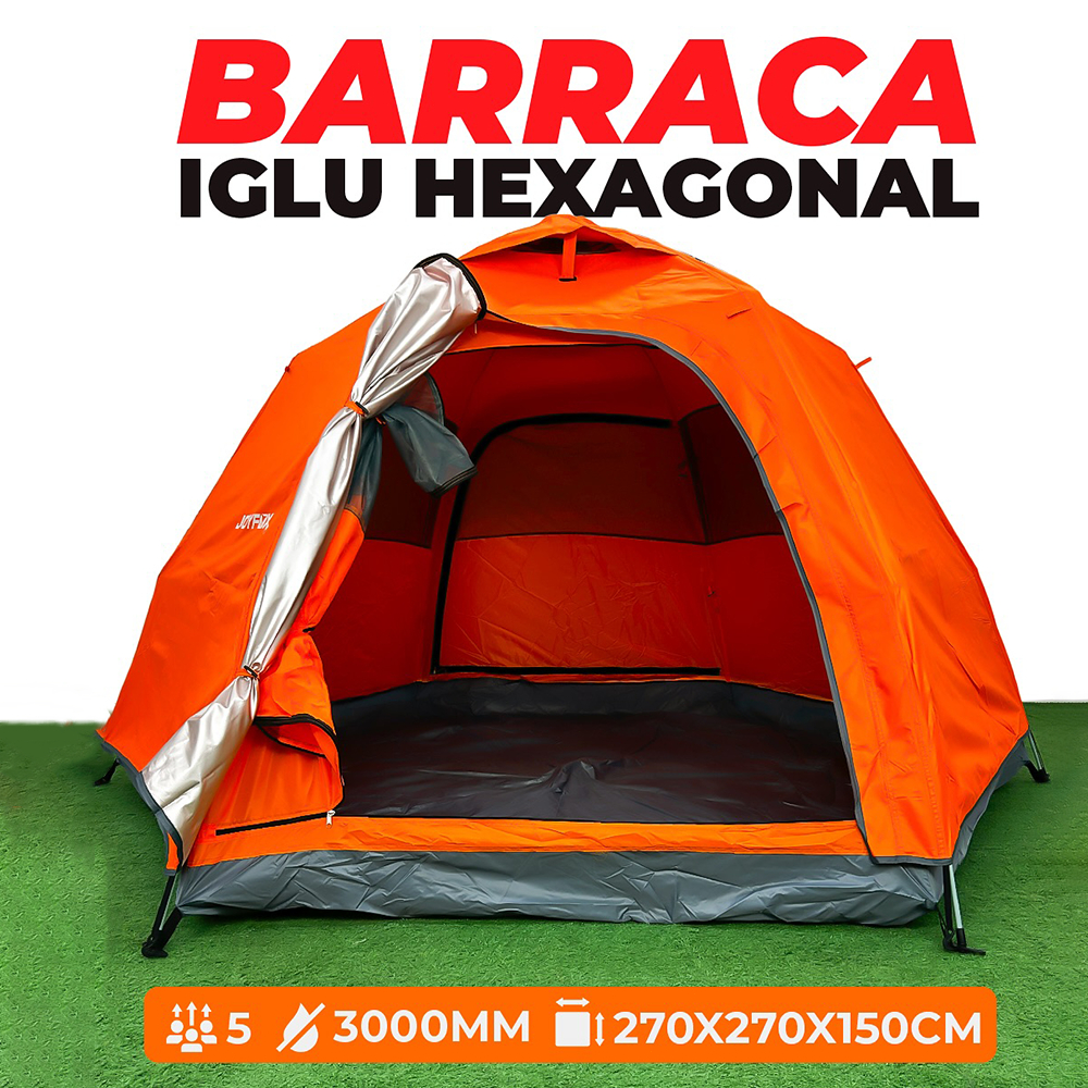 Barraca Camping Acampamento 5-8 Lugares Grande Ven ...