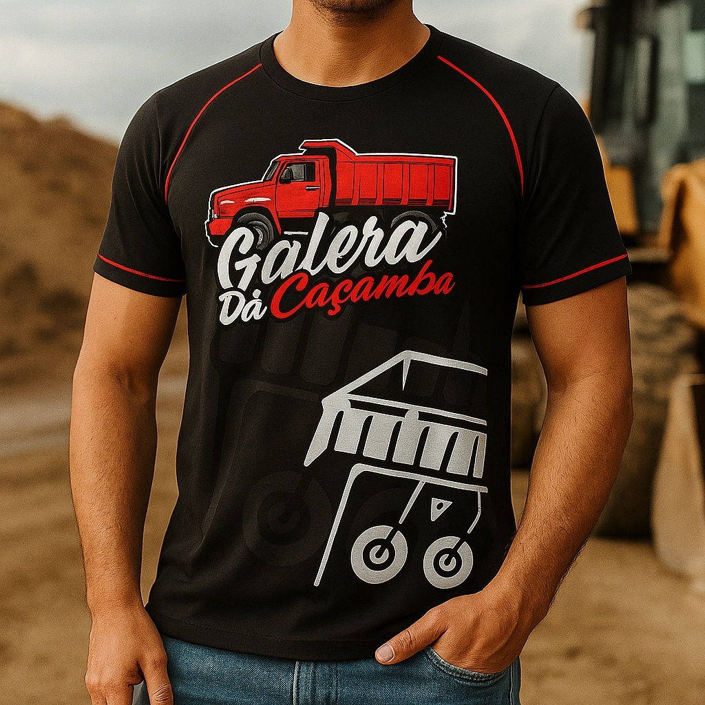 Camiseta Camisa Caminhoneiro Uniforme Caminhão Galera da Caçamba