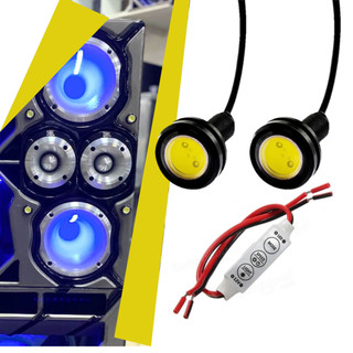 Strobo LED Olho de Águia 12V P/ Som Automotivo Efeito Flash