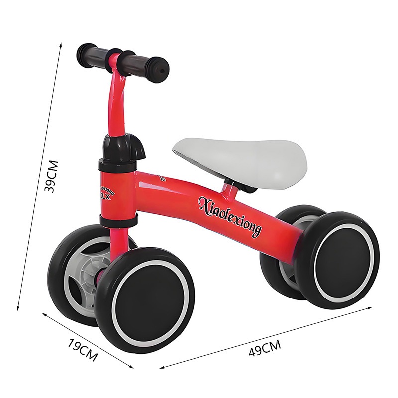 Bicicleta Equilíbrio Infantil Andador Sem Pedal 4 Rodas Bebê Buba Criança P14