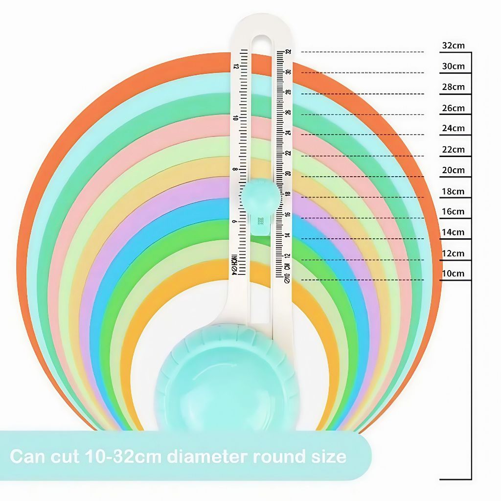 Cortador Circulo 10 a 32 cm/2 a 20cm diâmetro Guilhotina Refiladora Circular 360º em Oferta na Shopee
