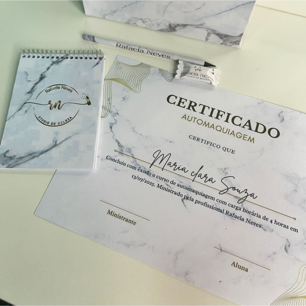 KIT CURSO PERSONALIZADO: Sacola | Bloco A6 | Lápis | Certificado. em Oferta na Shopee