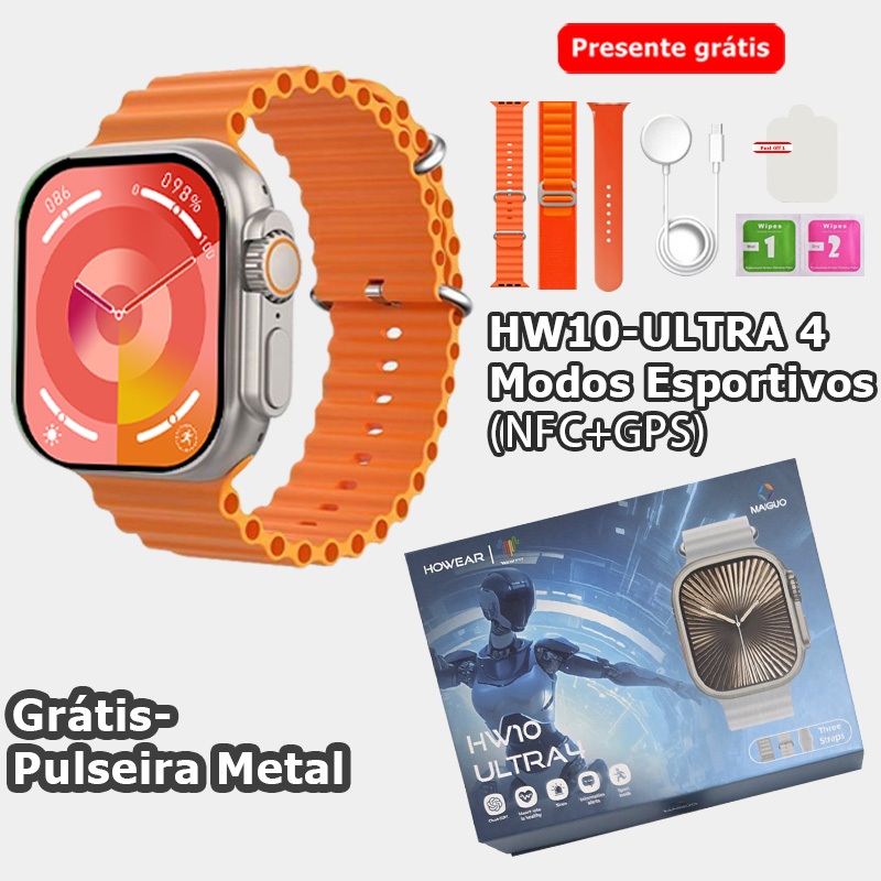 【80%OFF】MAIGUO HW10-ULTRA 4 Séries | Relogio Smartchwatch | Modos Esportivos+ À Prova D'água+NFC+chat GPT