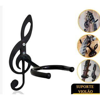 Kit 5 Suportes de Parede para Violão, Guitarra, Ukulele, Baixo e Violao