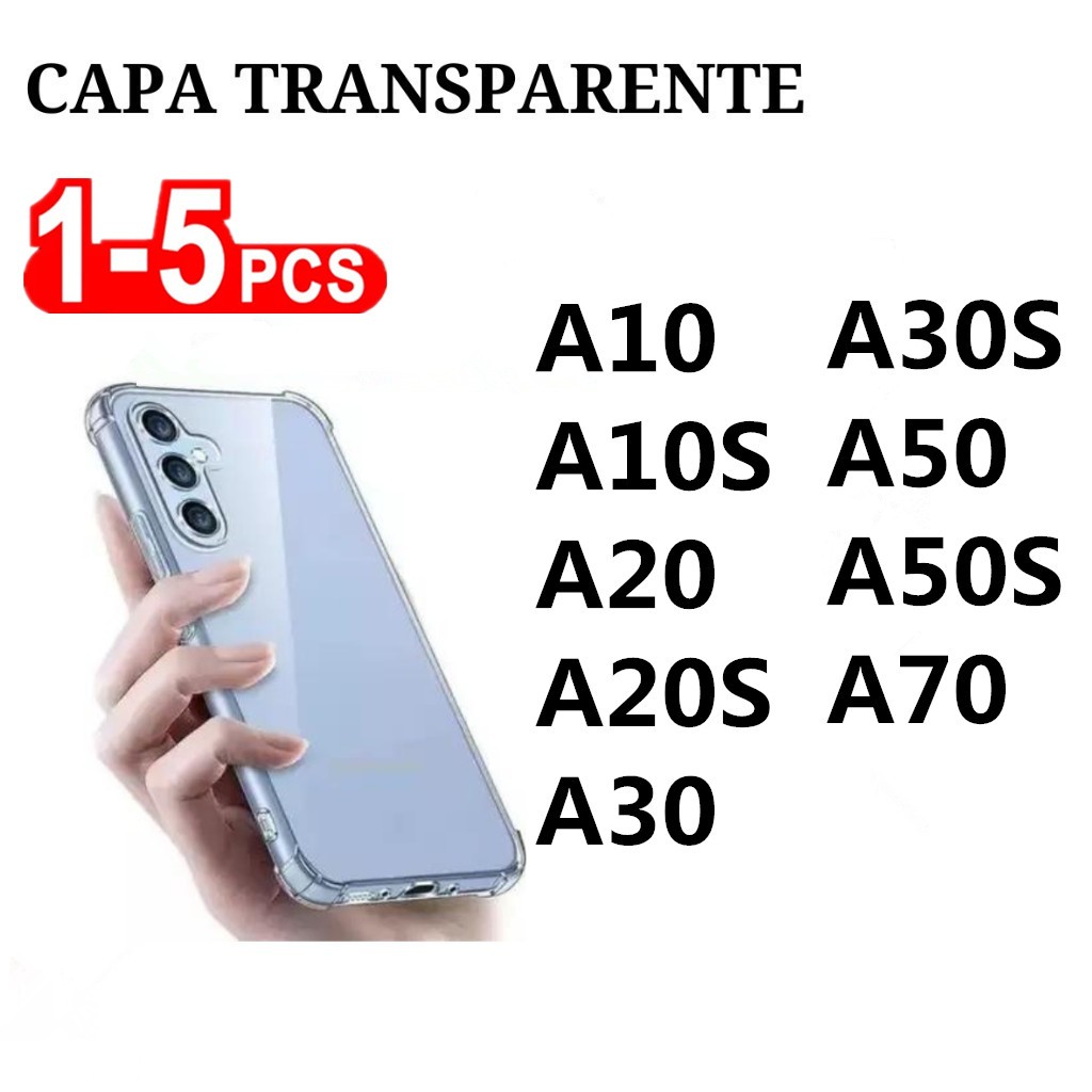 Capa Transparente TPU Anti Shock Para Samsung A10 A10S A20 A20S A30 A30S A50 A50S A70