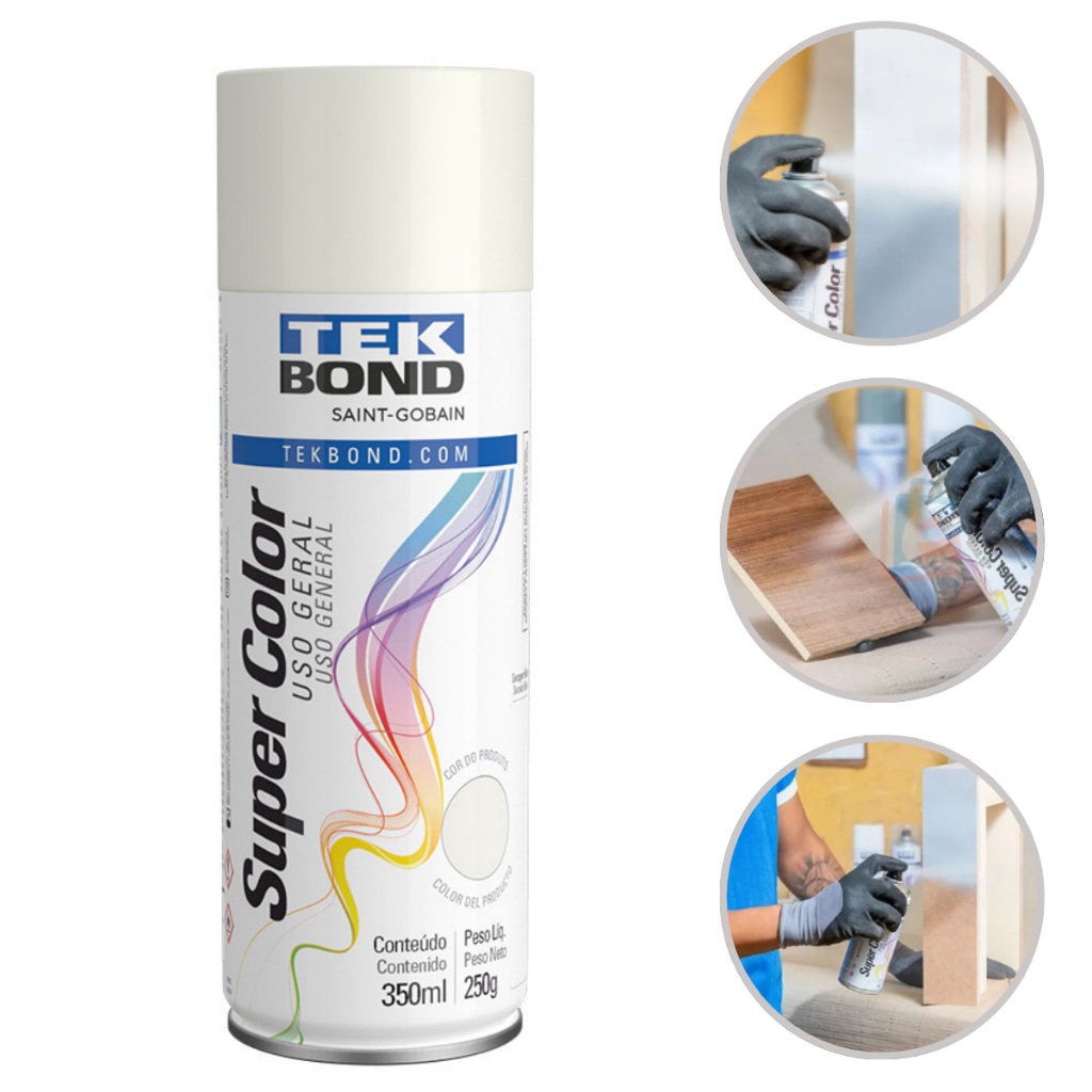 Tinta Spray Aerossol Branco Brilhante Uso Geral 350Ml 250G em Oferta na Shopee