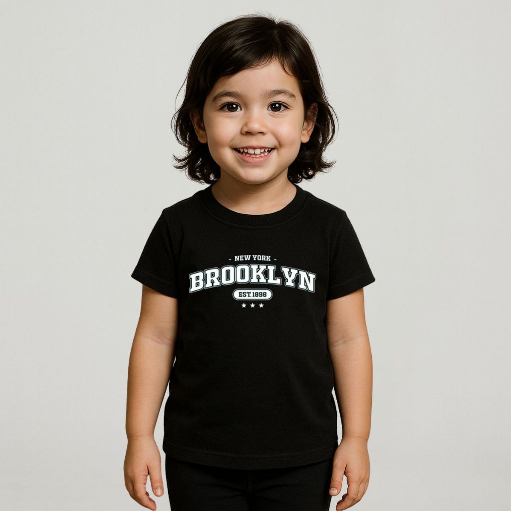 Camiseta Infantil Feminina Básica Algodão Estampa Moderna Verão Confortável Casual Menina