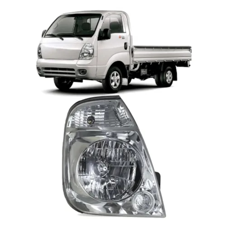 Farol Dianteiro Bongo 2004 2005 2006 2007 2008 2009 2010 2011 2012 Cromado em Oferta na Shopee