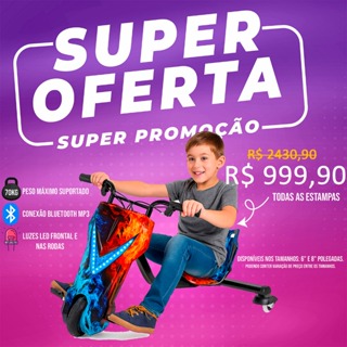 Triciclo Elétrico Drift Motorizado 350w Adulto/Infantil 6" 8" Polegadas 3 Velocidades Bluetooth Led em Oferta na Shopee