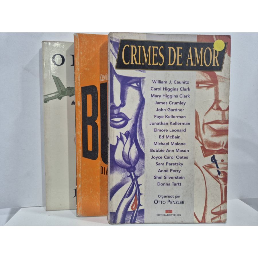 3 Livros Crimes de Amor Org. Otto Penzler + O Pulo do Gato János Vaszary + Bunker Diário da Agonia Kevin Brooks