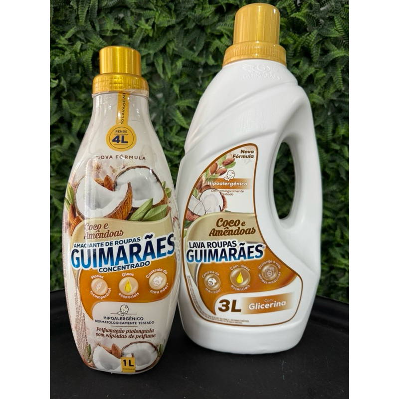 LAVA ROUPAS COCO COM AMÊNDOAS 3L COM OLEOS ESSENCIAIS - GUIMARÃES