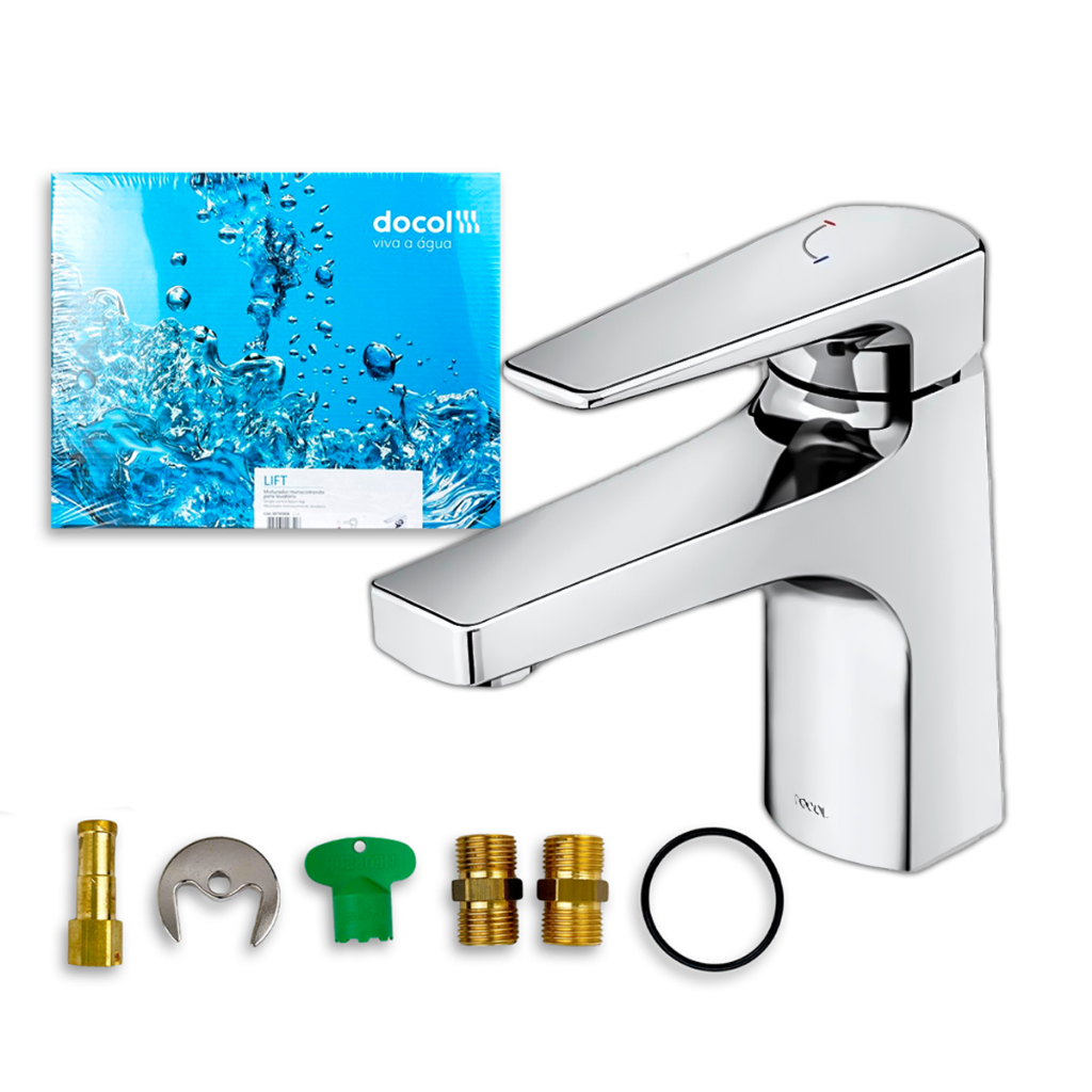 Torneira Misturador Monocomando Docol Lift ColdStart Bica Baixa Mesa ½″ Cromado Arejador Embutido
