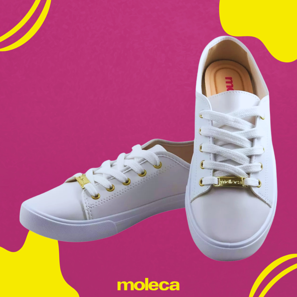 Tênis Casual Feminino Moleca Slip On Confortável