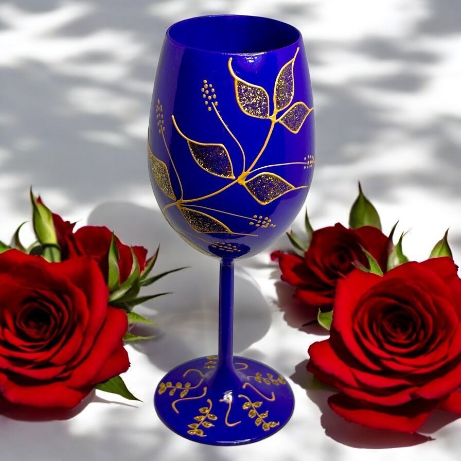 Taça decorada para Ciganas / Pomba Gira - Ramo