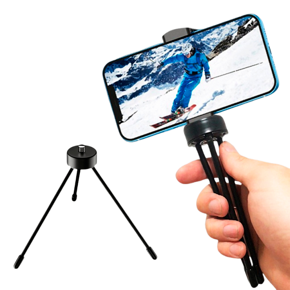 Tripé De Metal Para Celular Universal Camera Ring Light Microfone Webcam 19cm 1/4
