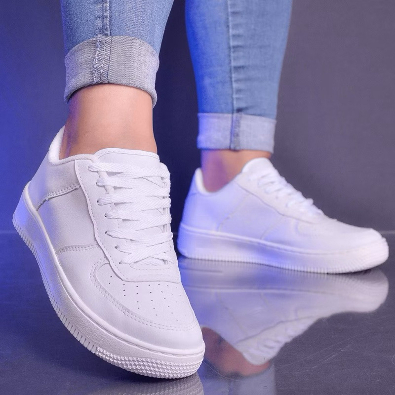 Tênis Branco Feminino Casual Leve | Oferta Limitada! | Tamanhos 34 ao 39 | Look Estiloso e Confortável