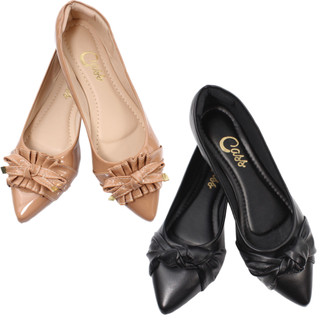 Kit 02 Pares Sapatilhas Feminina Confortável Rasteirinha Elegante Macia Antiderrapante